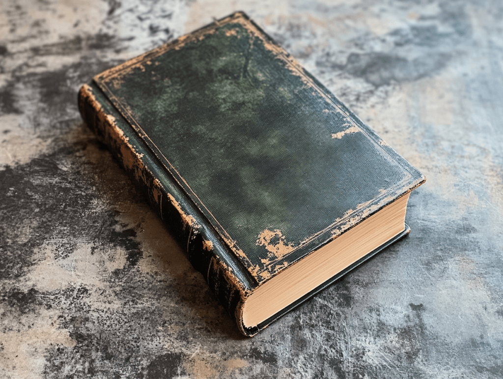 Une photo montrant un livre relié avec couverture cartonnée.